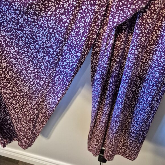 Maeve Anthropologie Clermont Purple and White Floral Jumpsuit Size Small - Picture 7 of 11